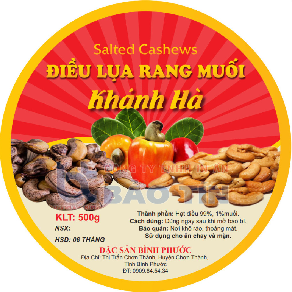 chon dia chi in nhan dan hat dieu rang muoi